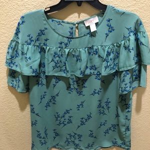 Loft Printed. Floral Top